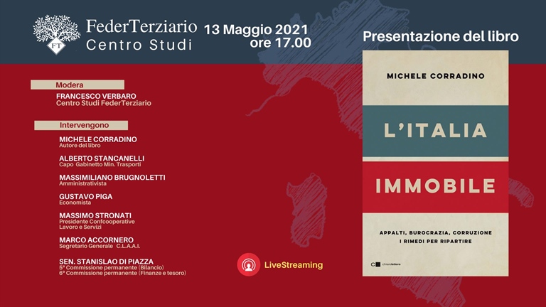 Stronati interviene alla presentazione del libro "L&rsquo;Italia Immobile" di Michele Corradino